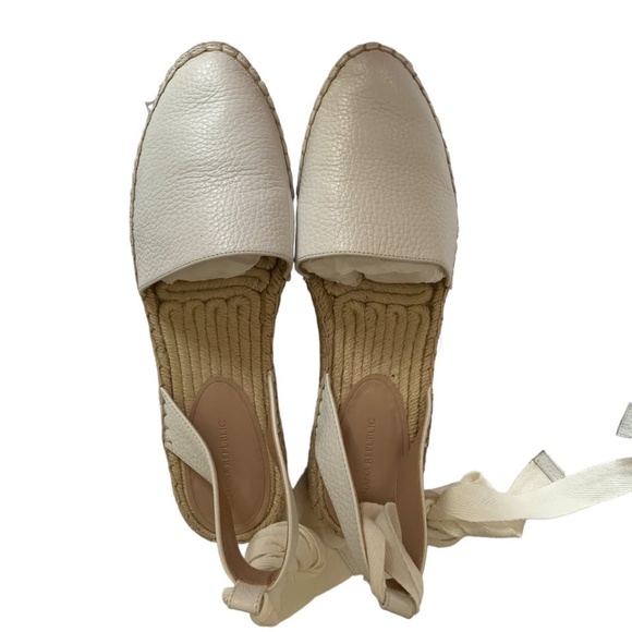 Banana Republic White Lace-Up Espadrille Size 9 Women - Picture 3 of 7